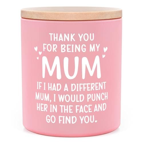 musaecoin Mum Birthday Gifts for Mum, Mummy, Thanks for Being My Mum Candle