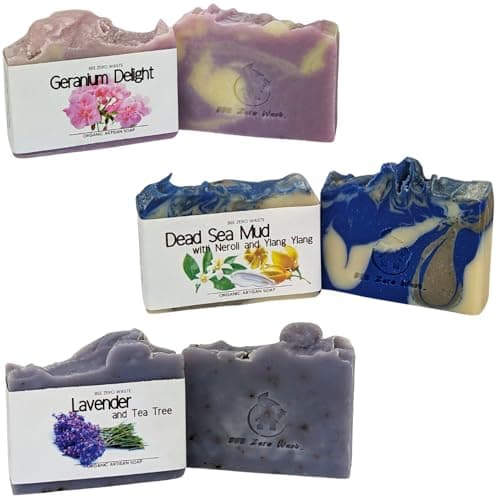 Handmade Natural Soap Bar Set | UK Artisan Cold Processed Vegan Soaps | Organic, Cruelty-Free, Palm Oil-Free | Essential Oil Scented | Floral, Herbal & Citrus Soap Gift Set (Floral)