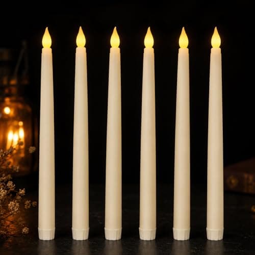 Battery Candles LED Taper Candles Flickering 6 Pack Flameless Candles