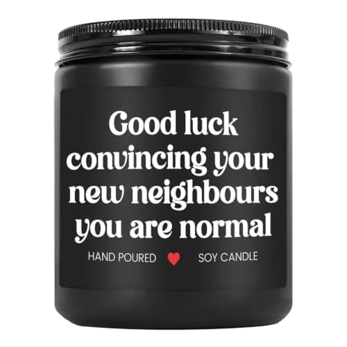New Home Gifts, Handmade New Home Candle for Women Men, Lavender Natural Soy Wax Scented Candles, Funny Housewarming Gifts for Friend, Couple, Family, Bestie (E)