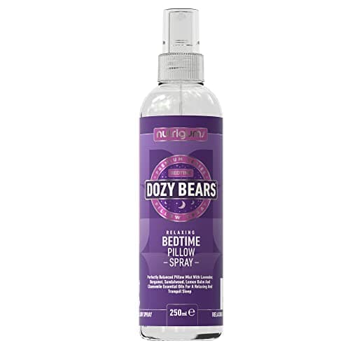 DOZYBEARS The Ultimate Bedtime Pillow Spray 250ml | Calming and Relaxing Pillow Mist with Soothing Scents of Lavender, Lemon Balm, Chamomile, Sandalwood and Bergamot | Support Sleep & Rest