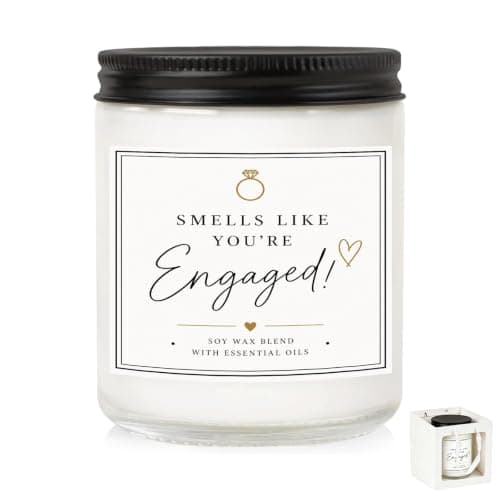 Engagement Gifts for Couples, Scented Engagement Candle with Gift Bag