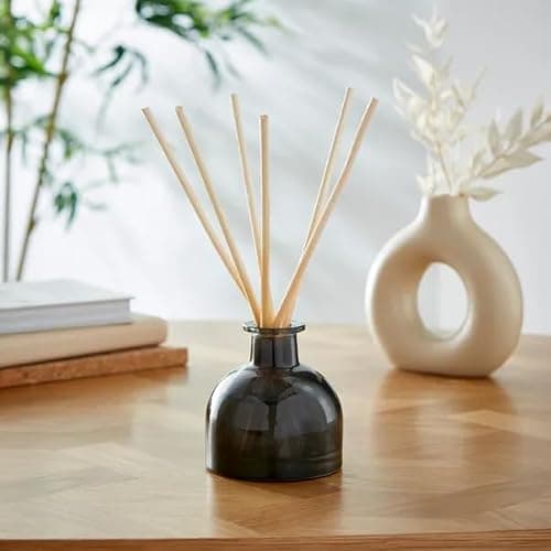 Smoked Glass Reed Diffuser, Oud & Amber, 200ml