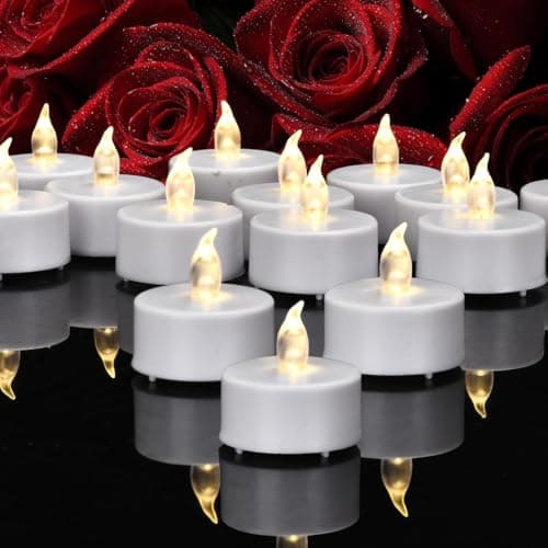 24Pack Flameless LED Tealights Candles Battery Operated Warm White