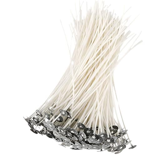 Candle Wicks, 200 Pcs 10cm Pre-Waxed Cotton Wicks for Candle Making, Suitable for Soy, Paraffin, Palm and Scented Wax Blends, Ideal for DIY Candle Projects in Various Containers