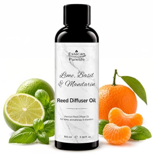 Essican Purelife Lime Basil & Mandarin Reed Diffuser Oil Refill, 100ml