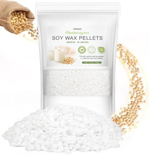TRINIDa Soy Wax for Candle Making, 1KG SoyPRO Candle Wax Pellets, 100% Soy Wax Supplies of Candle Making for Adults and Beginners, Premium Pure Natural