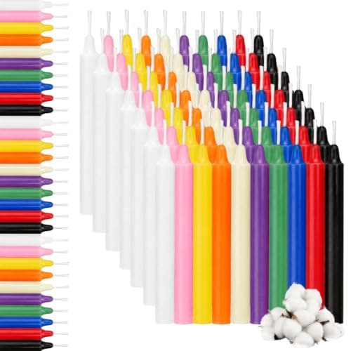 100 pcs Spells Chime Candles, Coloured Candle, Mini Magic Taper Candles