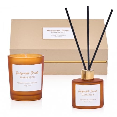Marrakech Myrrh & Tonka Candle & Reed Diffuser Gift Set, Gift Set for Women