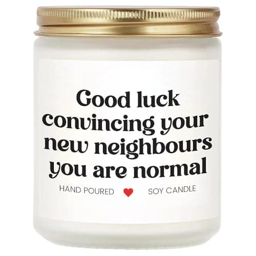 New Home Gifts, Handmade New Home Candle for Women Men, Lavender Natural Soy Wax Scented Candles, Funny Housewarming Gifts for Friend, Couple, Family, Bestie