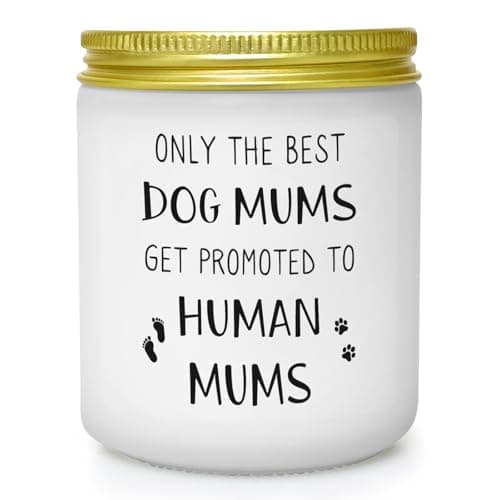 Mum to Be Gifts, New Mum Gift for Pregnant Women Expecting Mummy First Time Mum Maternity, Pregnancy Presents for Mothers Day Birthday Christmas Baby Shower, Funny Dog Mum Candles, 200g (Lavender)