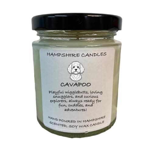 Dog Lover's Candle | Vanilla Fragrance | Soy Wax |Unique Gift for Dog Owners | Perfect Gift (Cavapoo)