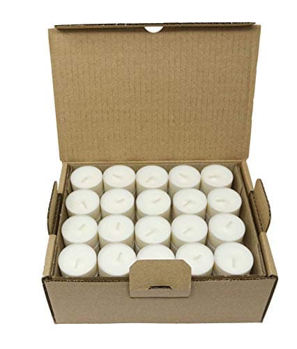 Coraz Home 80 Tealights, Up to 6 Hours Each, 100% Natural Rapeseed Wax, Unscented, Plastic, Paraffin and Palm Oil Free, Cotton Wick