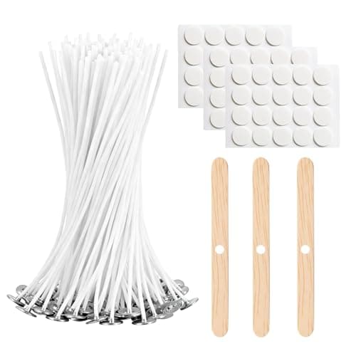 100 Pcs Candle Wicks for Making Candles,10cm Cotton Pre Waxed Candle Wicks
