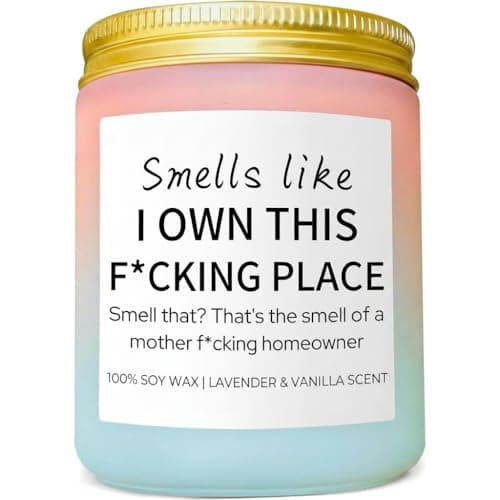 Smells Like I Own This Place Candle, House Warming Gifts New Home, Funny New Home Gifts Candle for Homeowner, Housewarming Gift for New Home Decor, Congrats on First House Gift for Couple, Friends