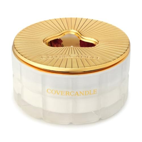 CoverCandle Scented Candle with Gold Lid and Dried Rose