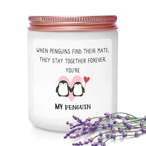 LUXHOMY Anniversary I Love You Gifts - 𝐏𝐞𝐧𝐠𝐮𝐢𝐧 Candle Valentines Gifts, Romantic Valentine's Day Birthday Christmas Presents for Girlfriend Wife Boyfriend Husband Women Men