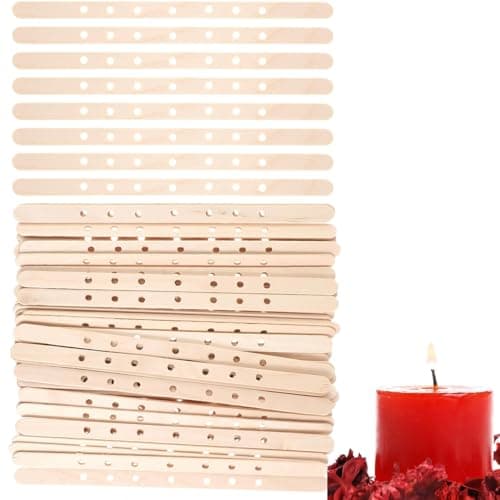 100 Pcs Wooden Candle Wick Holders – Candle Centering Devices for DIY Candle Making, Essential Accessories for Crafting Homemade Candles