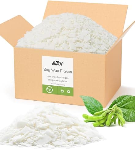 Soy Wax Flakes 5KG, BOYUJK Premium Natural Candle Wax, 100% Soy Wax for Candle Making from Organic Farm, No additives, Harmless and Pure