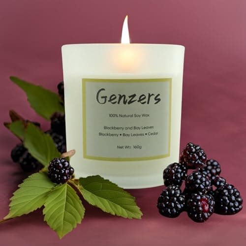 BlackBerry Bay Scented Candle Wood Wick,Crackling Wood Wick Candles Set,Soy Wax Jar Candle Clean Burning,Aromatherapy Candles for Wamer Lamp,Fruits Scent Vegan Candle Non Toxic