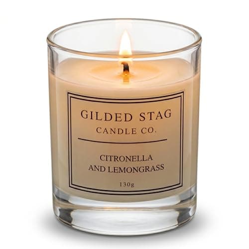 Citronella and Lemongrass Scented Candle - Gilded Stag Candle Co.