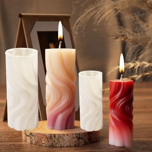 YRIHJIXQ 2Candle Moulds Silicone Candle Making Moulds