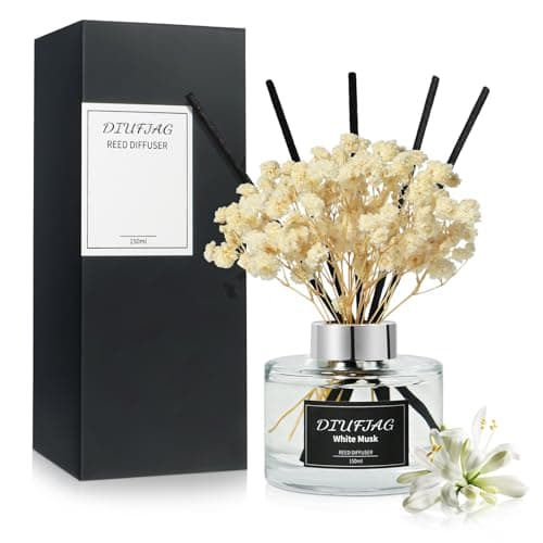 White Musk Reed Diffuser Set, 150ml Scented Oil Diffuser