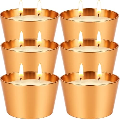 Citronella Candles Outdoor, 6 Pack Large Garden Citronella Candle Long Burn