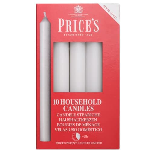 Classic White Taper Candles, Pair