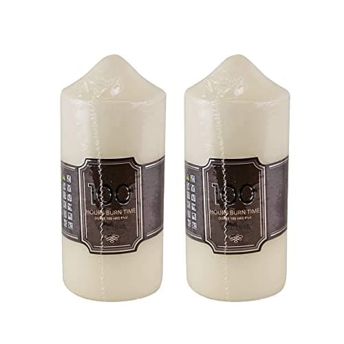 Unscented Overdipped White Candle, 16cm Tall (Pack of 2)