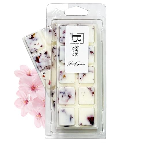 bhomescent Cherry Blossom Handmade Strong Scented Soy Wax Melts Snap Bars, Long-Lasting Perfume Wax Melts, Natural Soy Wax, Perfect Wax Melts Gift Set for Home, Office, or Special Occasions