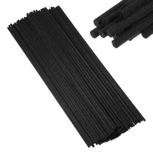 Diffuser Reeds Sticks, 100 Pcs 23cm x 3mm Black Fibre Reed Fragrance Sticks