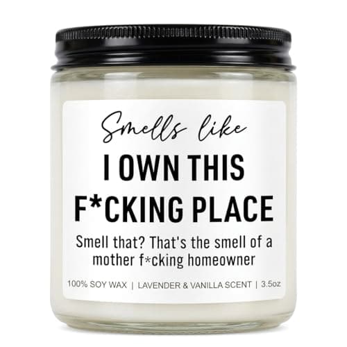 Smells Like I Own This Place Candle, New Home Gifts, Funny Housewarming Gifts, New Home Candle First Apartment Essentials for Women, Men, Couple, New Homeowner