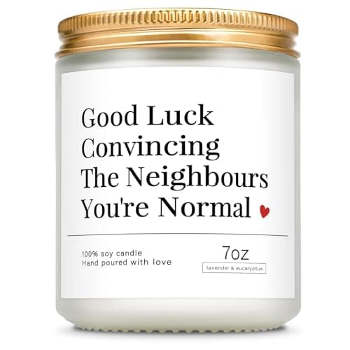 Giftasy New Home Gifts, House Warming Gifts New Home - Handmade Lavender Scented Candle 7oz - Housewarming Presents for Couple Friends Family Homeowner