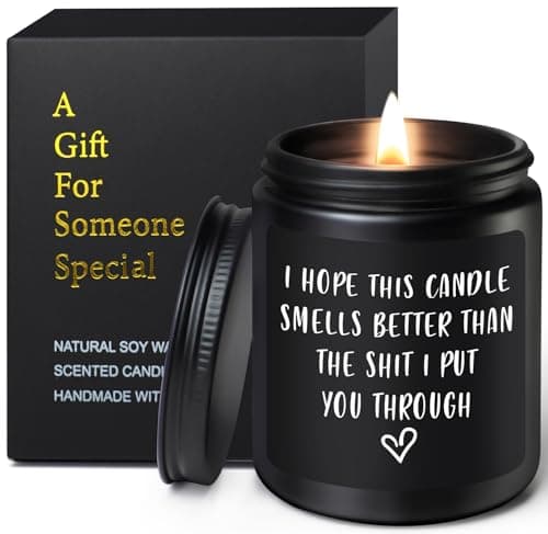 Gifts for Men Him Dad, Valentines Day Fathers Day Birthday Anniversary Christmas Apology I'm Sorry Gifts, Funny Gift for Boyfriend Husband Grandpa, Scented Candle for Men, Sandalwood 200g Soy Wax