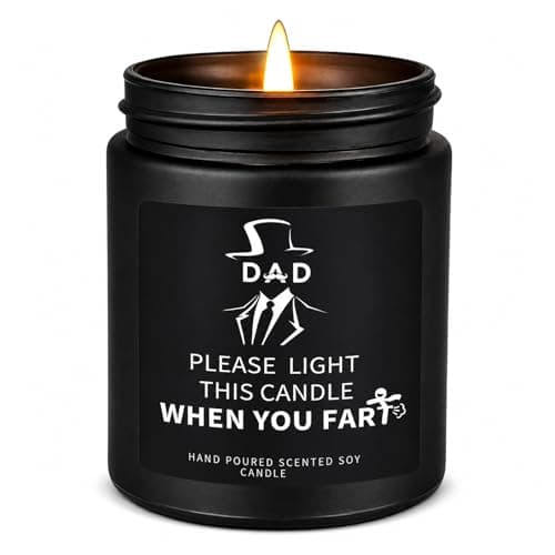 Funny Fathers Day Candle Gifts Dad, Handmade Lavender Soy Scented Candle, Dad Birthday Presents for Daddy Granddad Father Christmas Father's Day