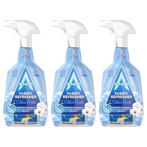 Astonish Fabric Refresher Spray for Freshening Clothes, Curtains, Carpets and Fabrics, Cotton Fresh Scent, Blue (3)