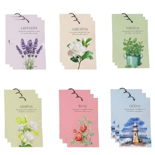 18PCS Wardrobe Fresheners, Drawer Freshener For Clothes, Scented Drawer Sachets With 6 Fragrances, Long-Lasting Aroma for Clothes Storage, Wardrobe Clothes, Suitcases and Car Interiors