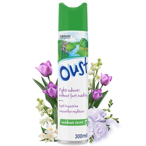 Oust Odour Eliminator Aerosol Air Freshener Outdoor Scent, 300ml