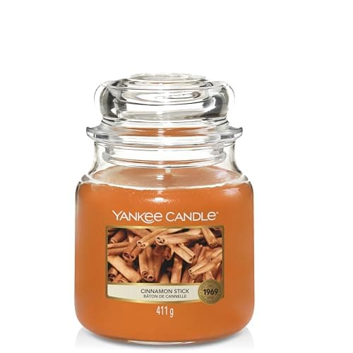 Yankee Candle Scented Candle | Cinnamon Stick Medium Jar Candle | Burn Time: up to 75 Hours