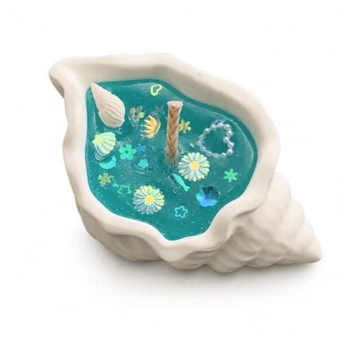 Conch Ocean Candle, Soy Wax Aromatherapy Candles with Fresh Sea Breeze Scent, Long-Lasting Outdoor Decor for Garden Patio or Table, Calming Gift for Women, Mom, or Best Friend
