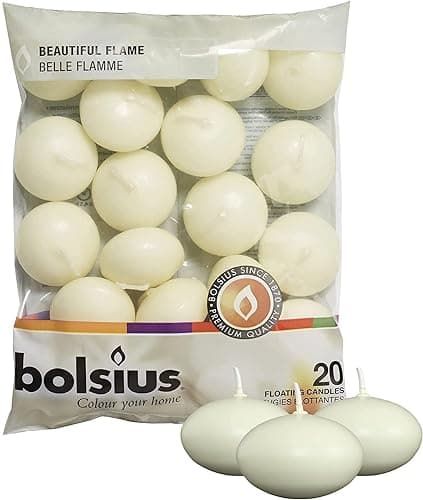 BOLSIUS 20 Floating Candles [Ivory] x 1