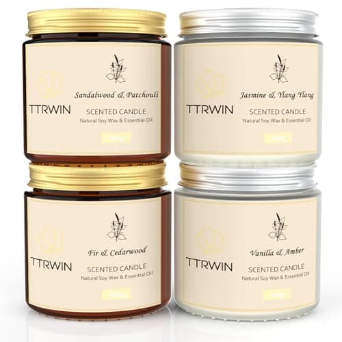 Natural Soy Scented Candle Gift Set, 4 Pack