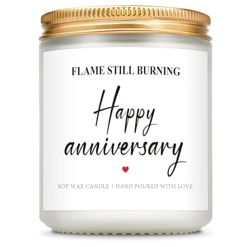 Giftasy Anniversary Candle Gifts for Couple - Handmade Lavender Candle - Romantic Gifts for Couple, Him, Her, Girlfriend, Wife, Boyfriend, Husband
