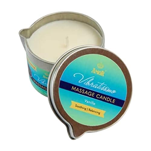 VIBRATISSIMO Massage Candle Vanilla 50ml I Candle with Vanilla Scent I Candle Relaxation I Made of Natural raw Materials & with Coconut Oil I Suitable for Sensitive Skin I Massage Candle