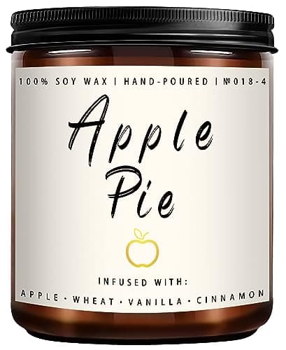 Auelife Autumn Candles, 7oz Apple Pie Scented Candle Gift for Women