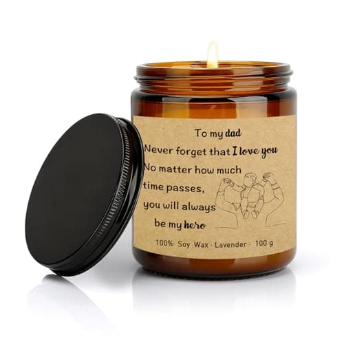 Dad Gifts for from Son Daughter, Scented Candle for Dad Birthday Gifts, Fathers Day Presents for Father Daddy Stepfather Presents, 3.5oz Natural Soy Wax Lavender Candle Easter Valentines Gift