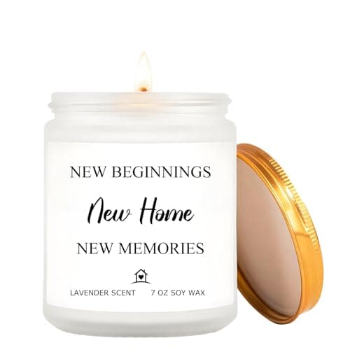 New Home Gifts Candle, Housewarming Gifts Lavender Scented Candle, Apartment House Warming Gift New Home for Couples, Friend Family, Colleagues