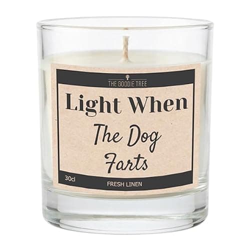Light When the Dog Farts Fresh Linen Scented Candle 30cl