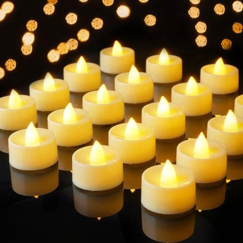 AMAGIC 12 Pack LED Flameless Tea Lights Electric Battery Power Led Candle